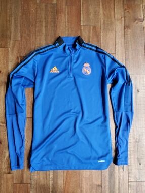adidas Royal Blue Real Madrid Training Top with Black Accents